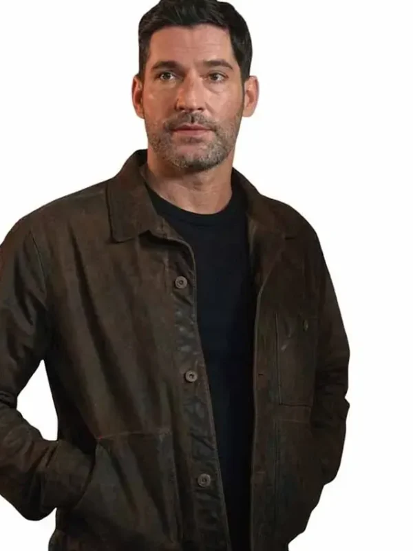 CIA Colin Glass Brown Leather Jacket