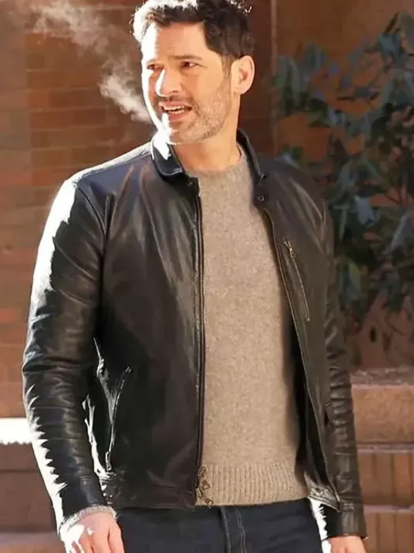 CIA Tom Ellis Black Leather Jacket