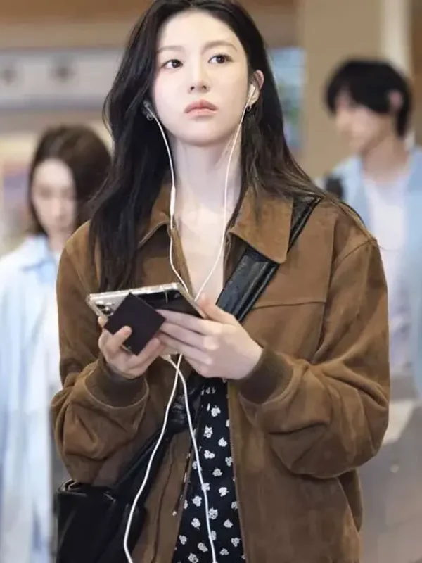 Can This Love Be Translated Cha Mu-hee Brown Suede Jacket