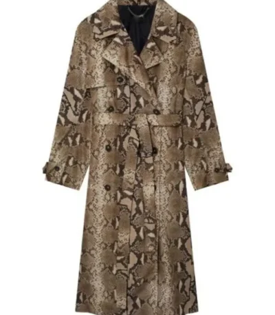 All the Queen’s Men Carla Python Print Coat