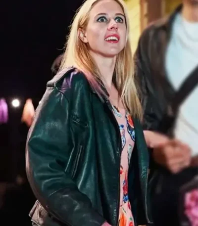 Carla Sehn Diary of a Ditched Girl S01 Black Leather Jacket