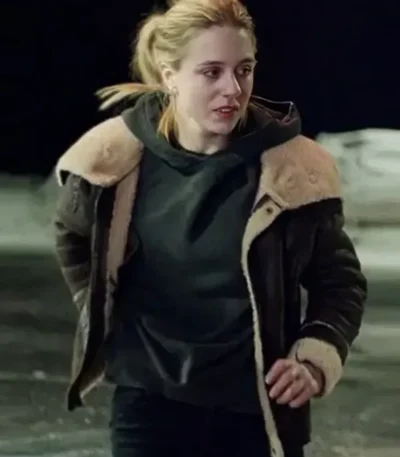 Carla Sehn The Åre Murders Shearling Leather Jacket