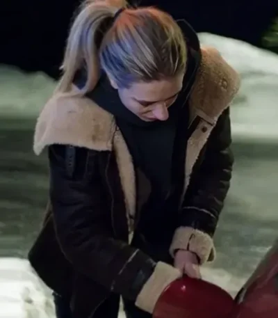 Carla Sehn The Åre Murders Shearling Leather Jacket