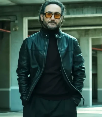Carlos Santos Billionaires’ Bunker S01 Black Leather Jacket