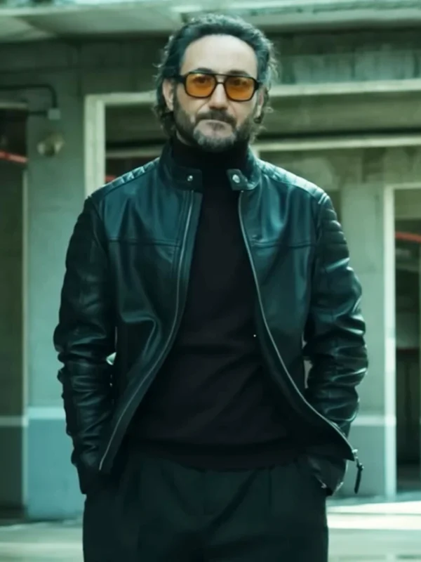 Carlos Santos Billionaires’ Bunker S01 Black Leather Jacket