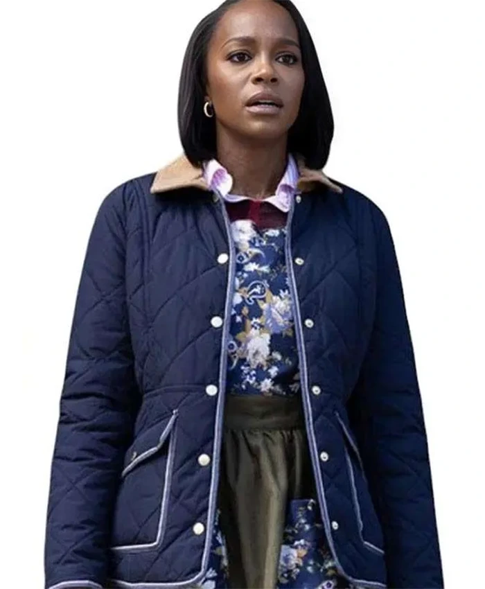 Catherine Grosse Pointe Garden Society Blue Quilted Jacket Catherine Grosse Pointe Garden Society Blue Quilted Jacket