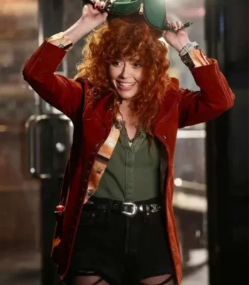 Charlie Cale Poker Face S02 Suede Leather Coat