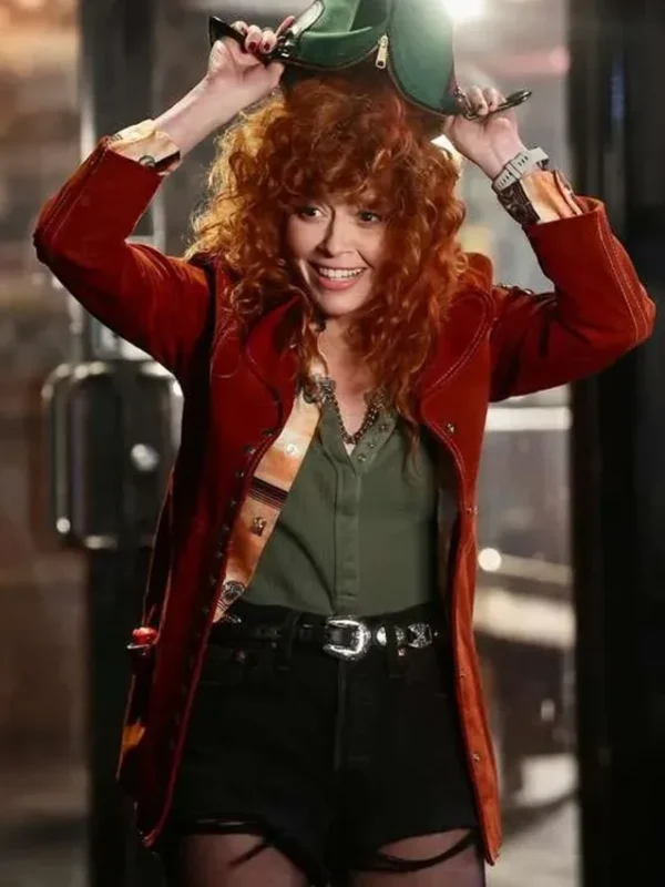 Charlie Cale Poker Face S02 Suede Leather Coat