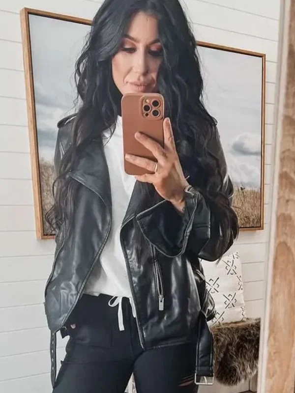 Chelsea DeBoer Down Home Fab S03 Biker Leather Jacket