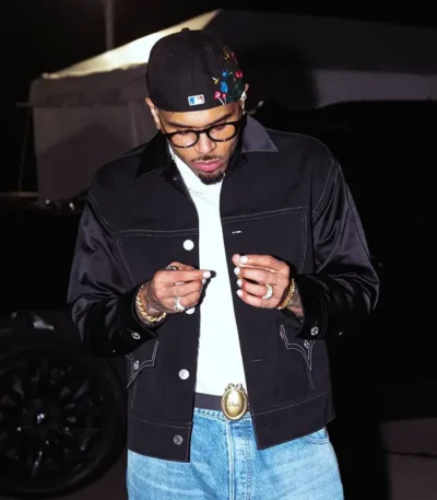 Chris Brown Boston Black Jacket