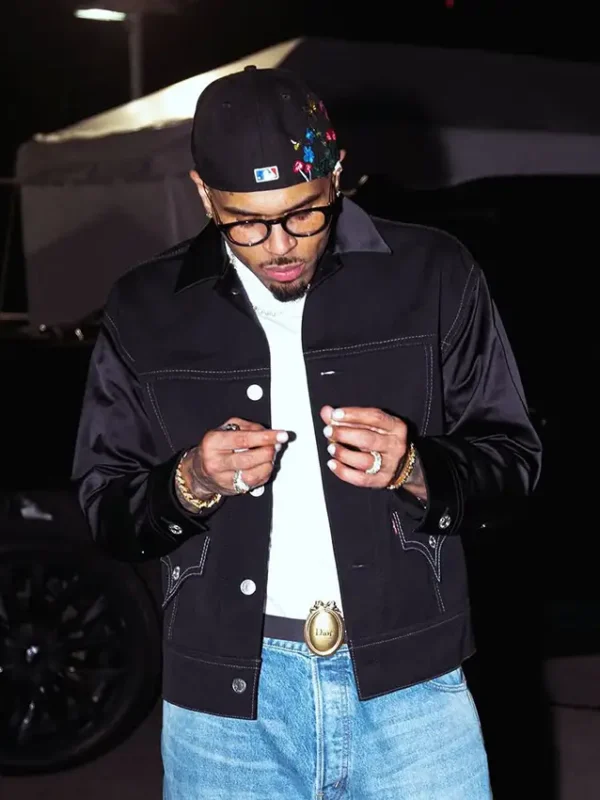 Chris Brown Boston Black Jacket