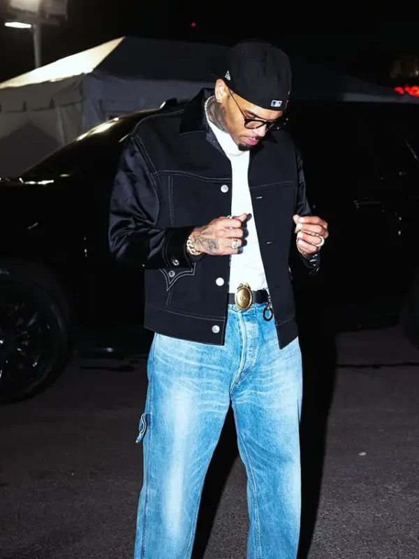 Chris Brown Boston Black Jacket