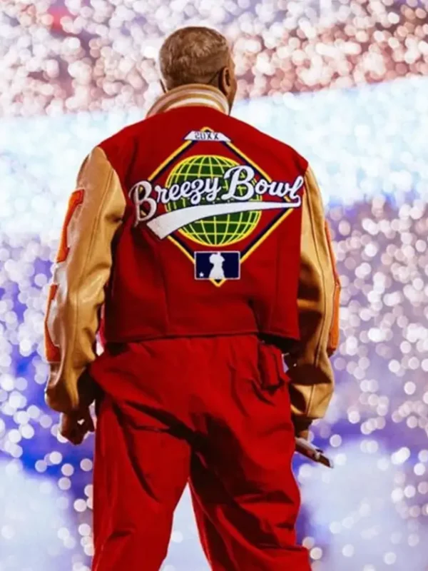 Chris Brown Breezy Bowl XX Letterman Red Varsity Jacket