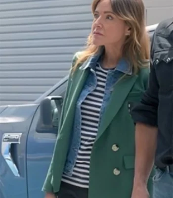 Christa Miller Shrinking Green Blazer