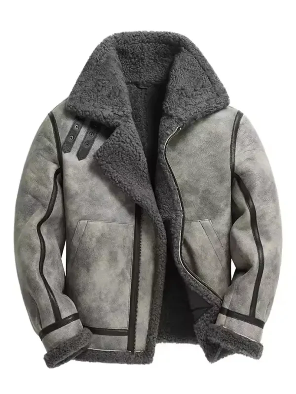 Cosmin Teodor Pana Subteran Grey Leather Jacket