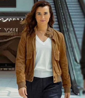 Cote de Pablo NCIS Tony and Ziva S01 Brown Suede Jacket