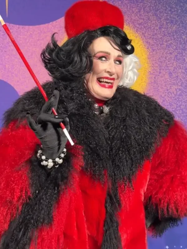 Cruella Deville D23 Expo Red And Black Fur Coat