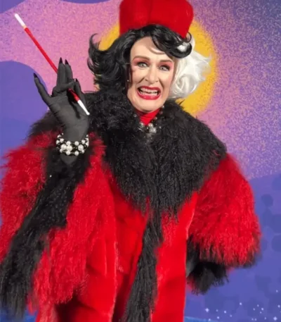 Cruella Deville D23 Expo Red And Black Fur Coat