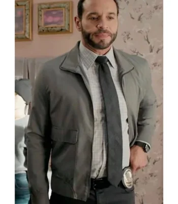 Daniel Sunjata High Potential Grey Bomber Jacket
