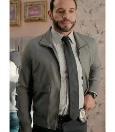 Daniel Sunjata High Potential Grey Bomber Jacket