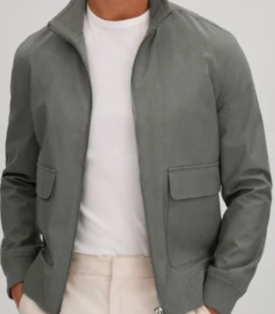 Daniel Sunjata High Potential Grey Bomber Jacket