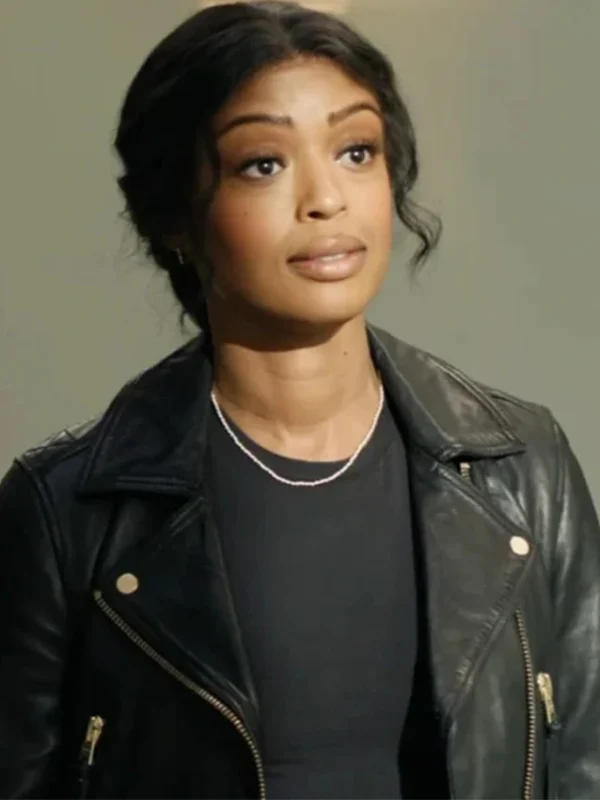 Daphne High Potential Black Leather Jacket
