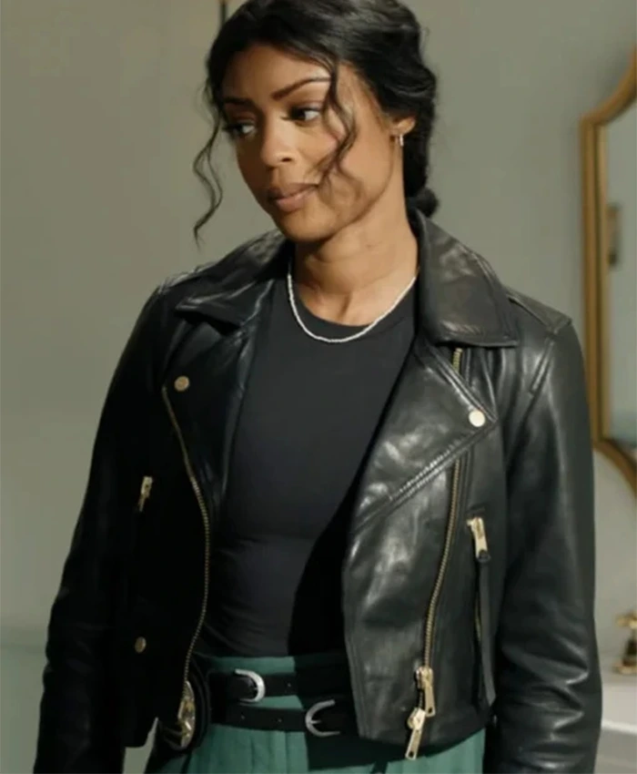 Daphne High Potential Black Leather Jacket Daphne High Potential Black Leather Jacket