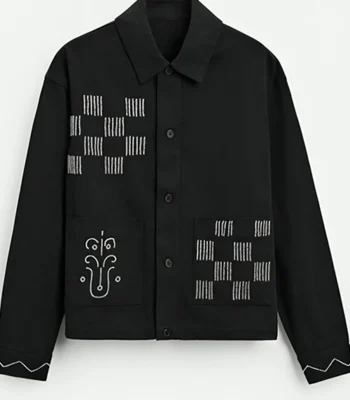 Delon De Metz The Bold And The Beautiful Black Embroidered Jacket