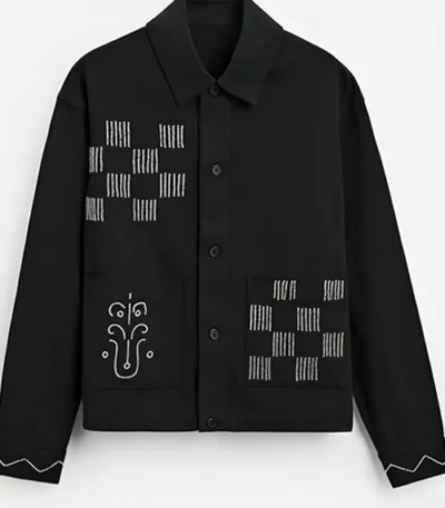 Delon De Metz The Bold And The Beautiful Black Embroidered Jacket