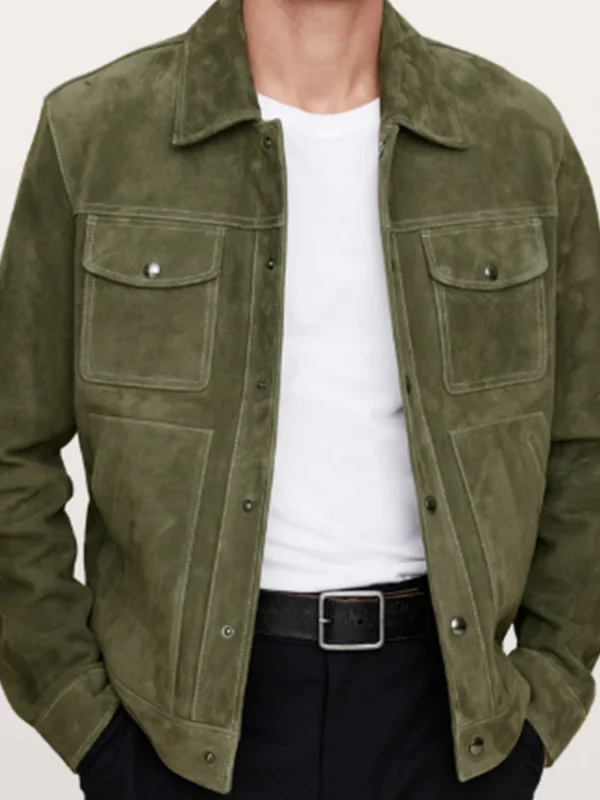 Detective Karadec High Potential Suede Trucker Jacket