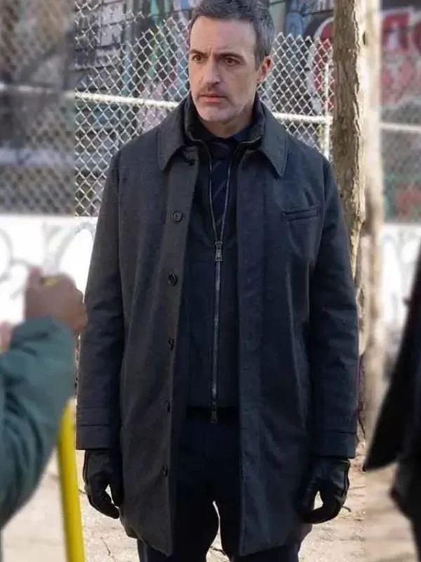 Law and Order S25 Vincent Riley Grey Wool Coat