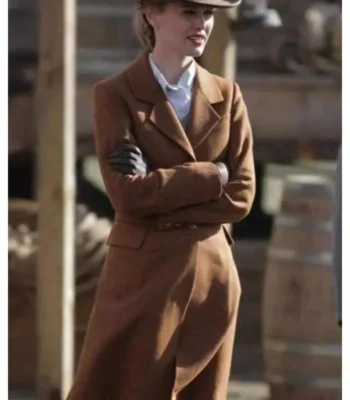 Dominique McElligott Hell on Wheels Brown Coat