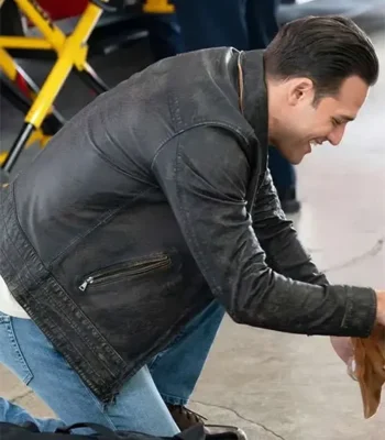 Eddie Diaz 9-1-1 S08 Black Leather Jacket