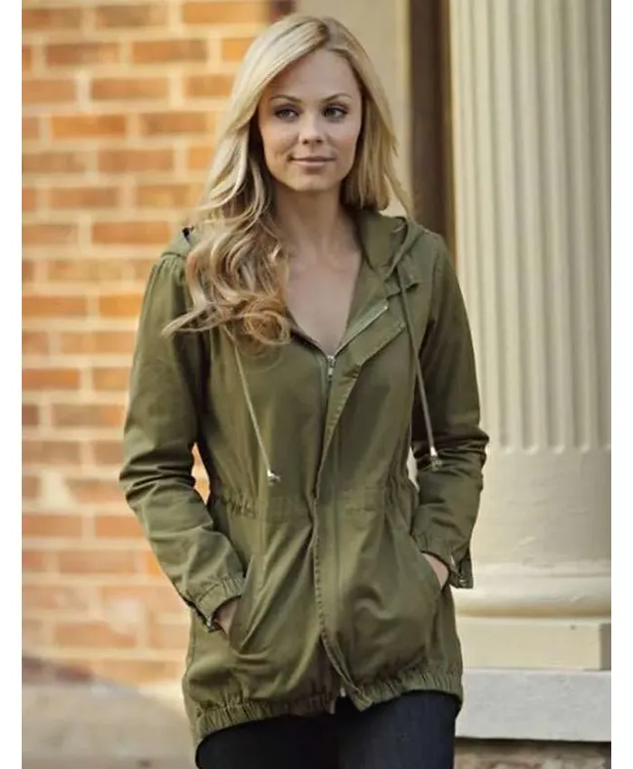 Elena Michaels Bitten Green Cotton Jacket Elena Michaels Bitten Green Cotton Jacket