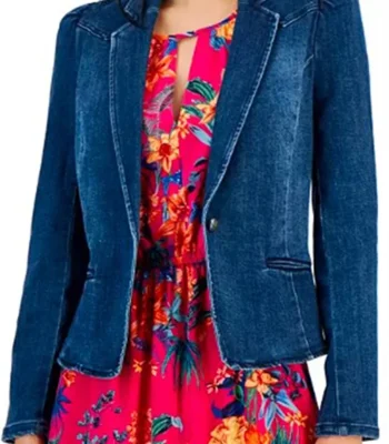 Ellen Pompeo Good American Family Denim Blazer