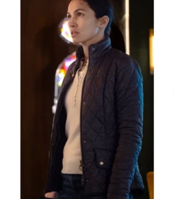 Elodie Yung The Cleaning Lady S04 Black Quilted Jacket