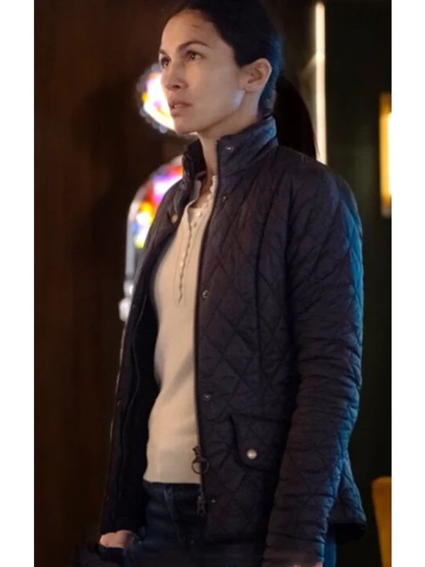 Elodie Yung The Cleaning Lady S04 Black Quilted Jacket