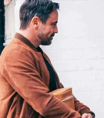 Emun Elliott The Guest S01 Suede Bomber Jacket