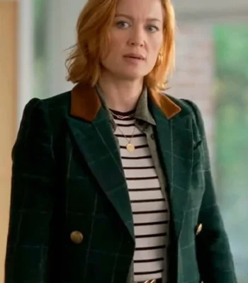 Erika Christensen Will Trent S03 Green Checkered Blazer