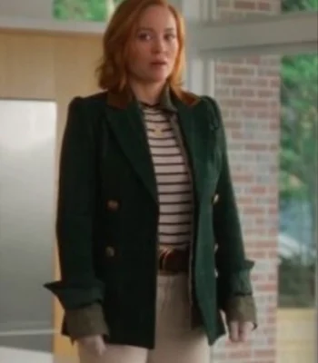 Erika Christensen Will Trent S03 Green Checkered Blazer