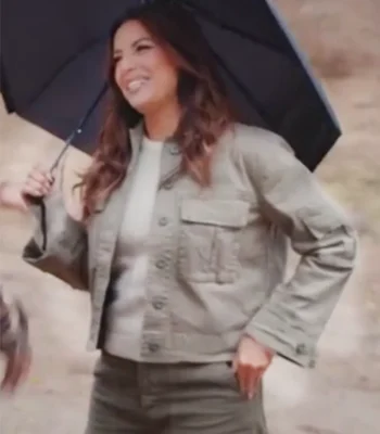 Eva Longoria Searching for Spain S01 Eva Longoria Green Jacket