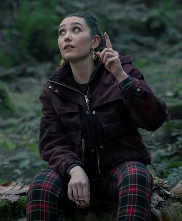 Evanne Kilgallon Small Town, Big Story S01 Maroon Jacket Evanne Kilgallon Small Town, Big Story S01 Maroon Jacket