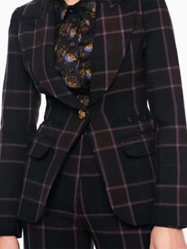 Eve Harlow Watson Black Checked Blazer
