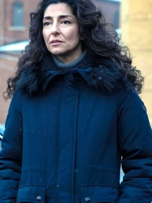 Evelyn Mayor of Kingstown S04 Blue Parka Jacket