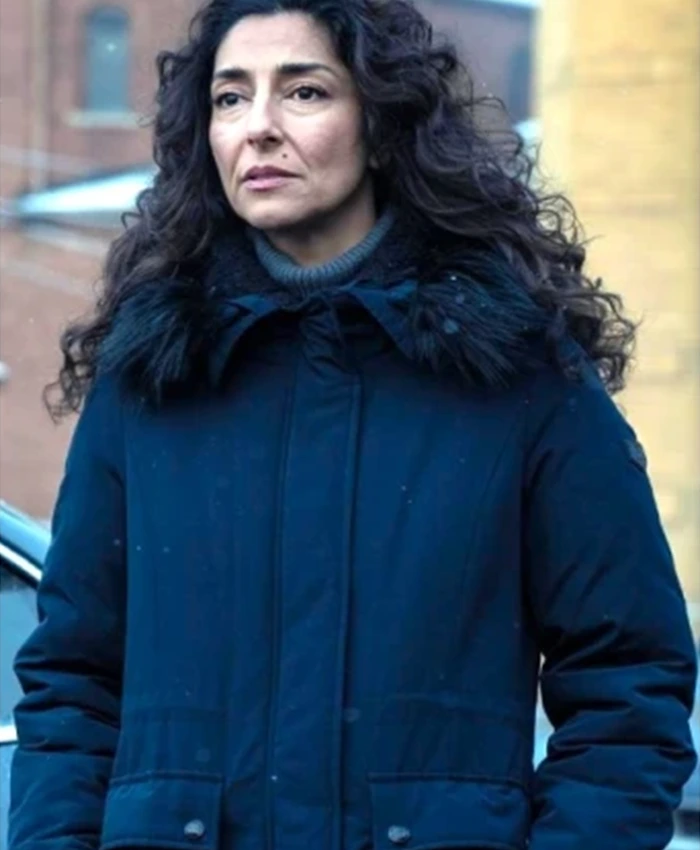 Evelyn Mayor of Kingstown S04 Blue Parka Jacket Evelyn Mayor of Kingstown S04 Blue Parka Jacket