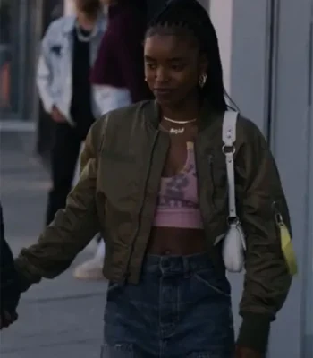 Forever Keisha Clark Green Bomber Jacket