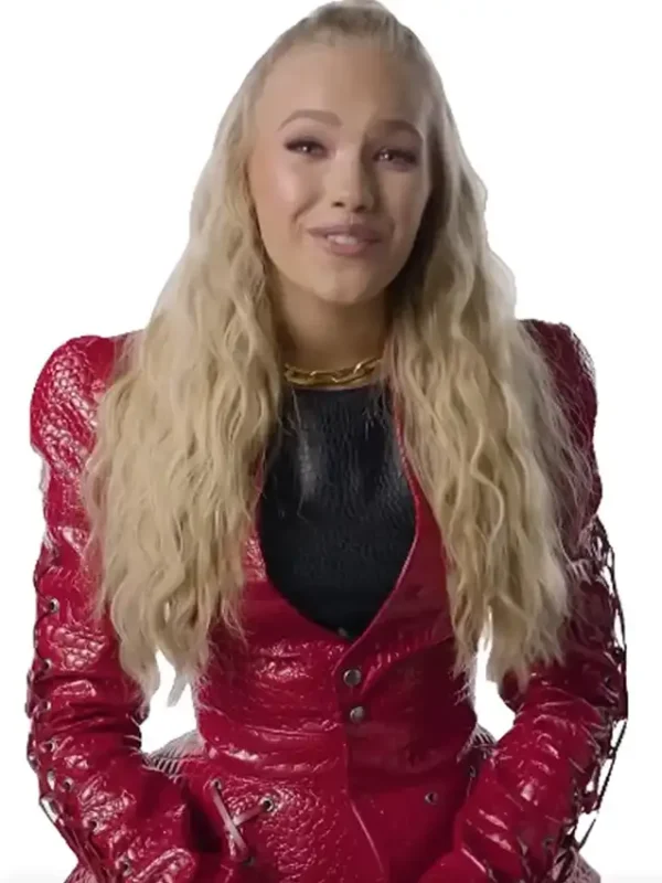 Freya Skye Zombies Worlds Collide Tour Red Leather Jacket