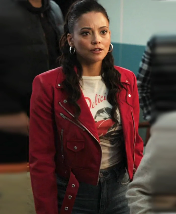 Gabrielle Walsh Found S02 Red Leather Jacket Gabrielle Walsh Found S02 Red Leather Jacket