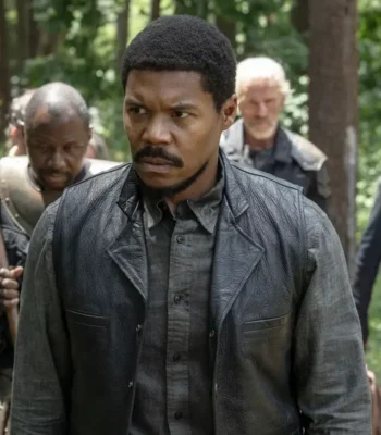 Gaius Charles The Walking Dead Dead City S02 Leather Vest