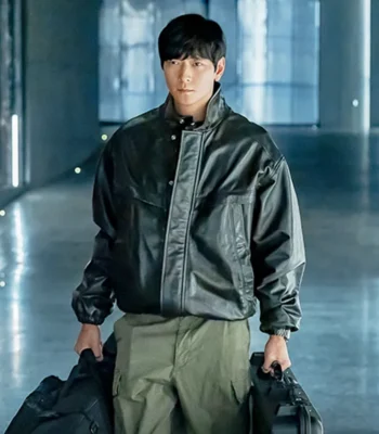 Gang Dong-won Tempest S01 Black Leather Jacket